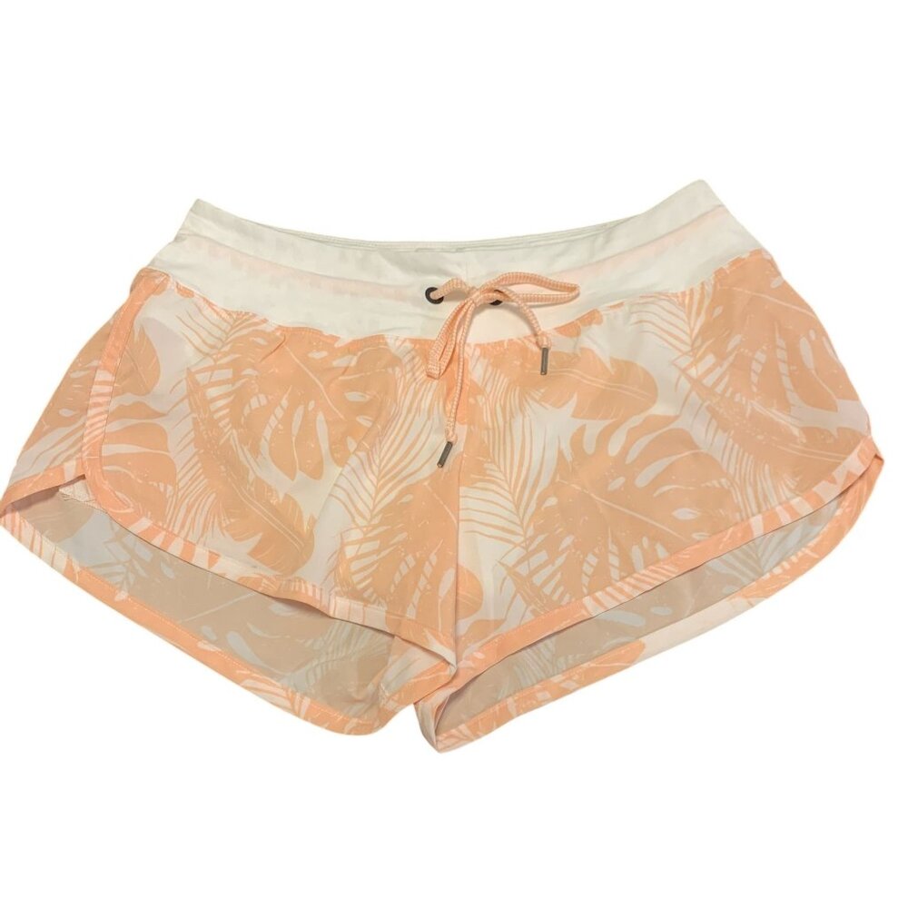 Rabbit S Tropical Lightweight Active Running Shorts Peach White‎